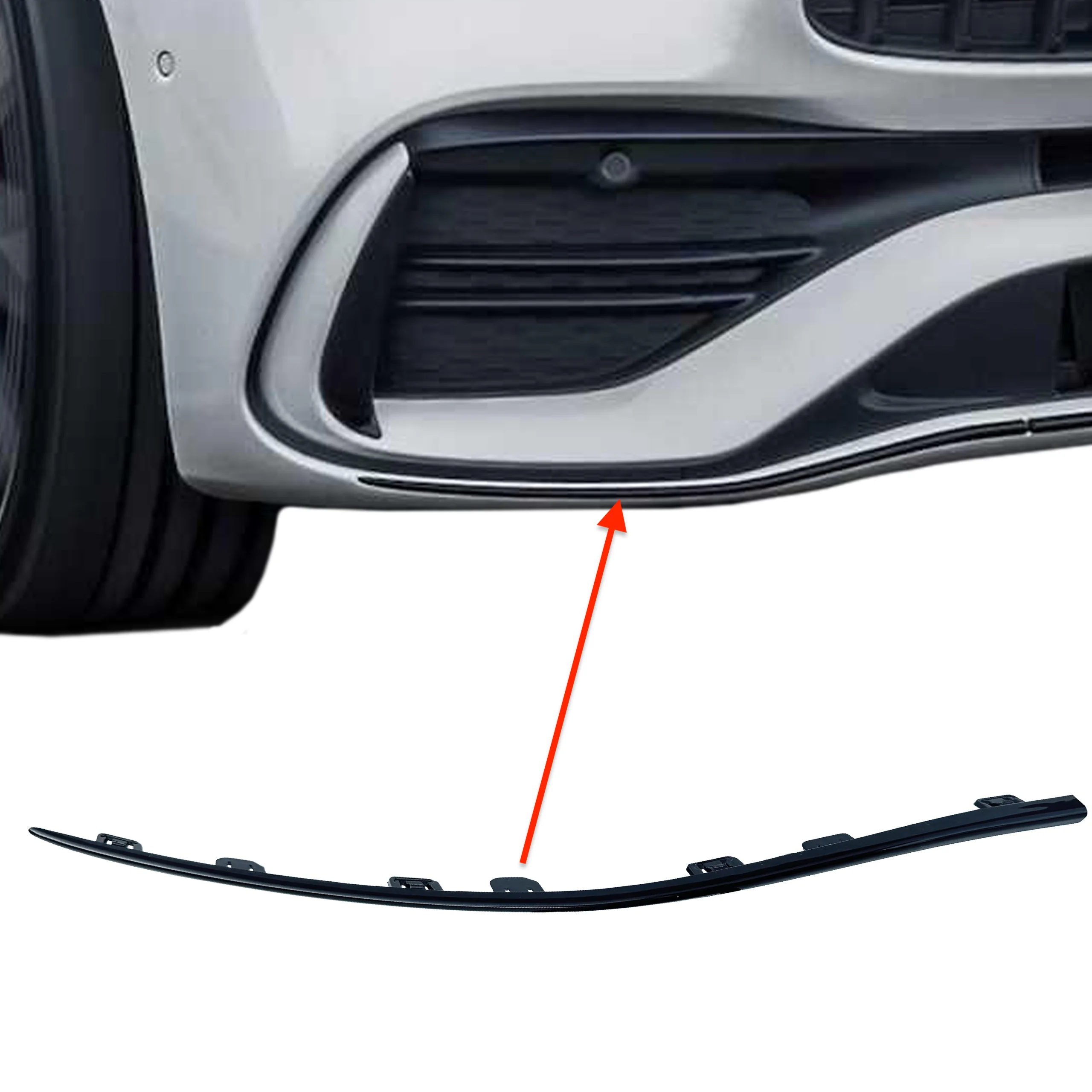 Listwa zderzaka MERCEDES C-KLASA W206 AMG PRAWA BLACK (A2068854402)