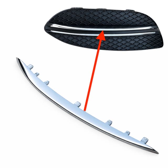 Listwa kratki zderzaka MERCEDES C-KLASA W205 14-21r CHROM LEWA GÓRNA