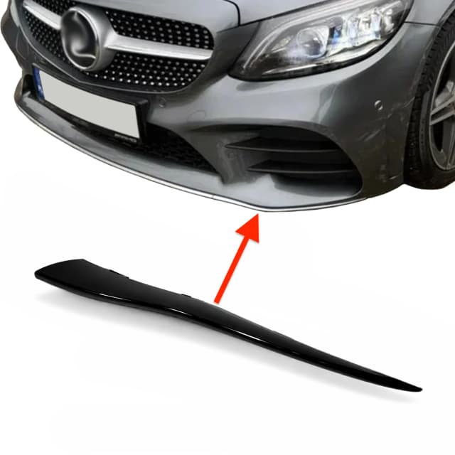Listwa zderzaka MERCEDES C-KLASA W205 FL AMG 19-21r LEWA BLACK
