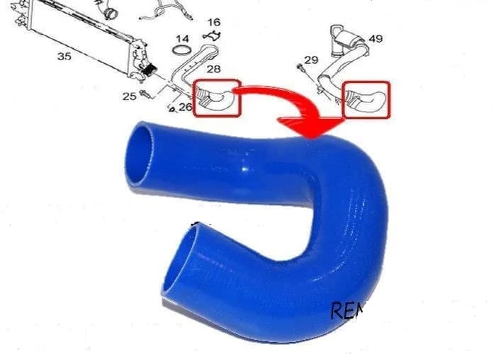 Rura turbo 2,0 DCI (8200526443, 93862376, 93861970)