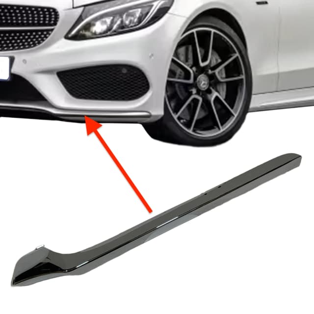 Listwa zderzaka MERCEDES C-KLASA W205 AMG 14-18r LEWA CHROM