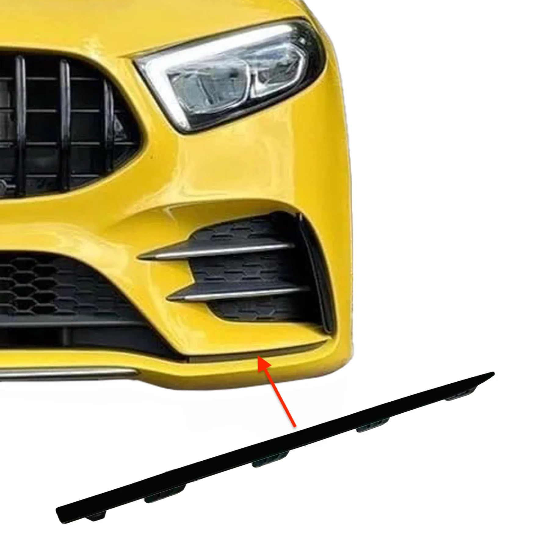 Listwa zderzaka MERCEDES A-KLASA W177 AMG 18-22r LEWA mała (A1778854303)