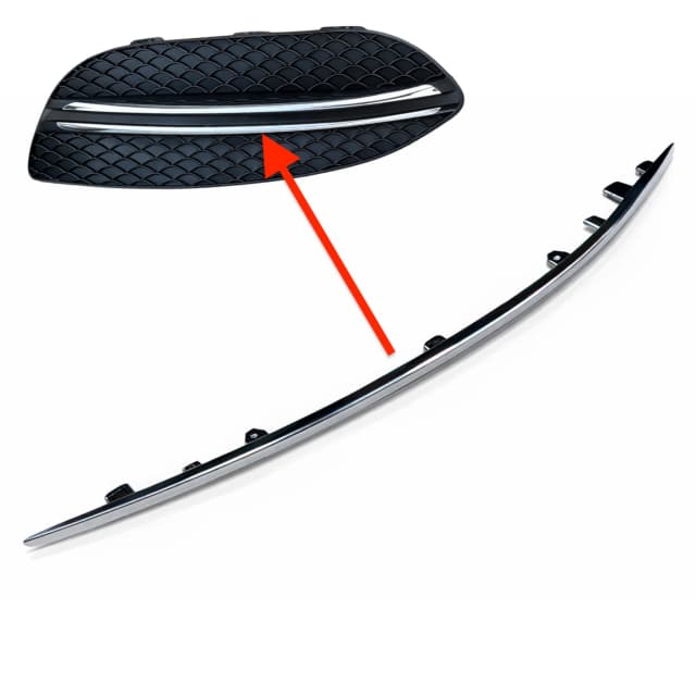 Listwa zderzaka MERCEDES C-KLASA W205 14-21r CHROM PRAWA DOLNA