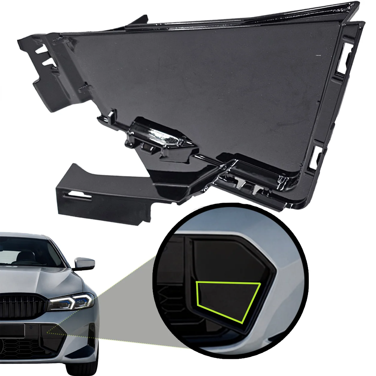 Zaślepka kratki zderzaka BMW G20 G21 22r+ M-PAKIET LCI LEWA (51118085463)