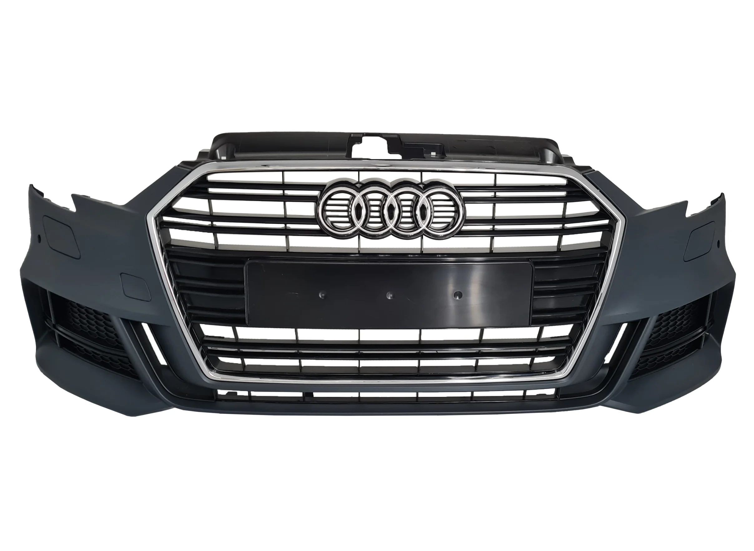 Zderzak przedni AUDI A3 8V LIFT S-LINE HATCHBACK sprysk pdc - kompletny (8V0807065AE, 8V3807065AD)