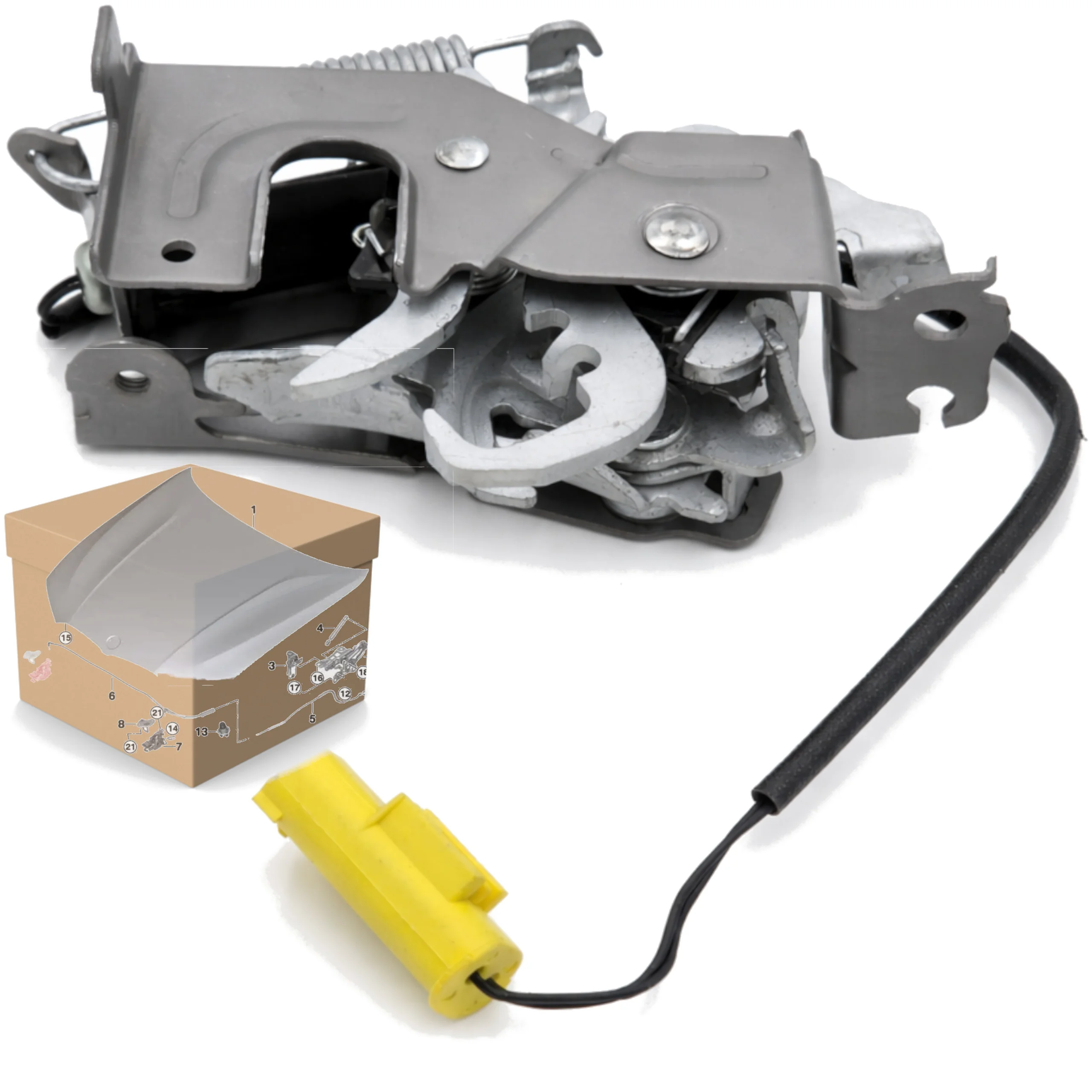 Zamek maski aktywny BMW 1 F40 / BMW 3 G20 G21 PRAWY (51237468354, (51237468350))