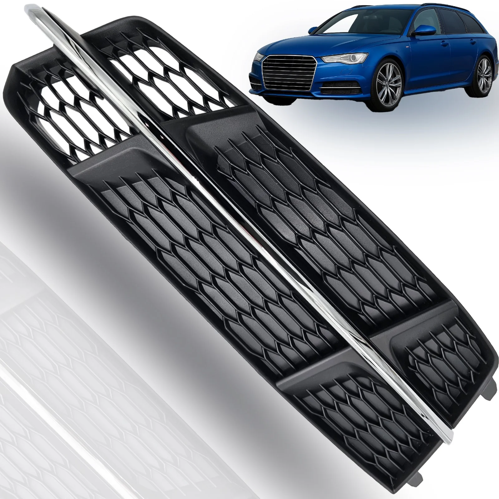 Kratka zderzaka AUDI A6 C7 FL S-LINE/COMPETITION Chrom LEWA (4G0807681AN)