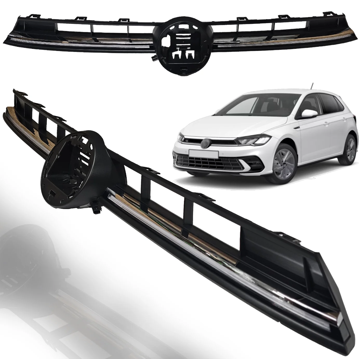 Atrapa zderzaka VOLKSWAGEN POLO VI FL 21r+ R-LINE led (2G0853651AD)